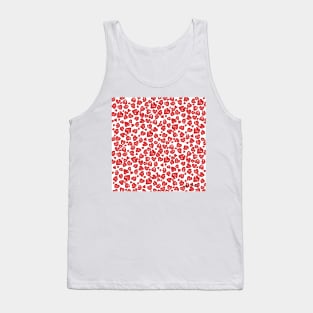 Valentine Leopard Pattern in Red and White Tank Top
